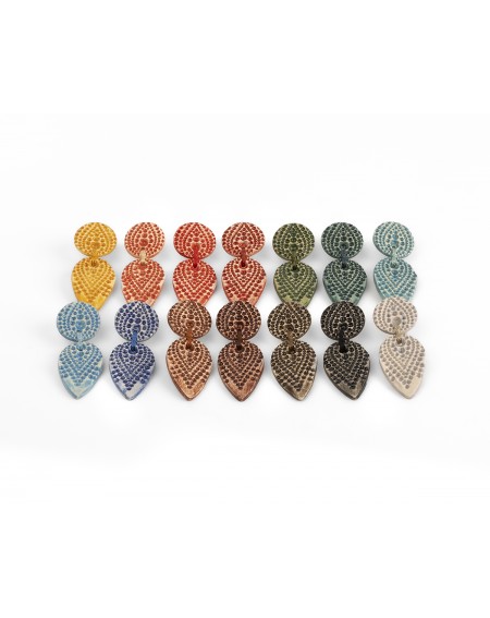 Κεραμικά σκουλαρίκια Dots (S095)
