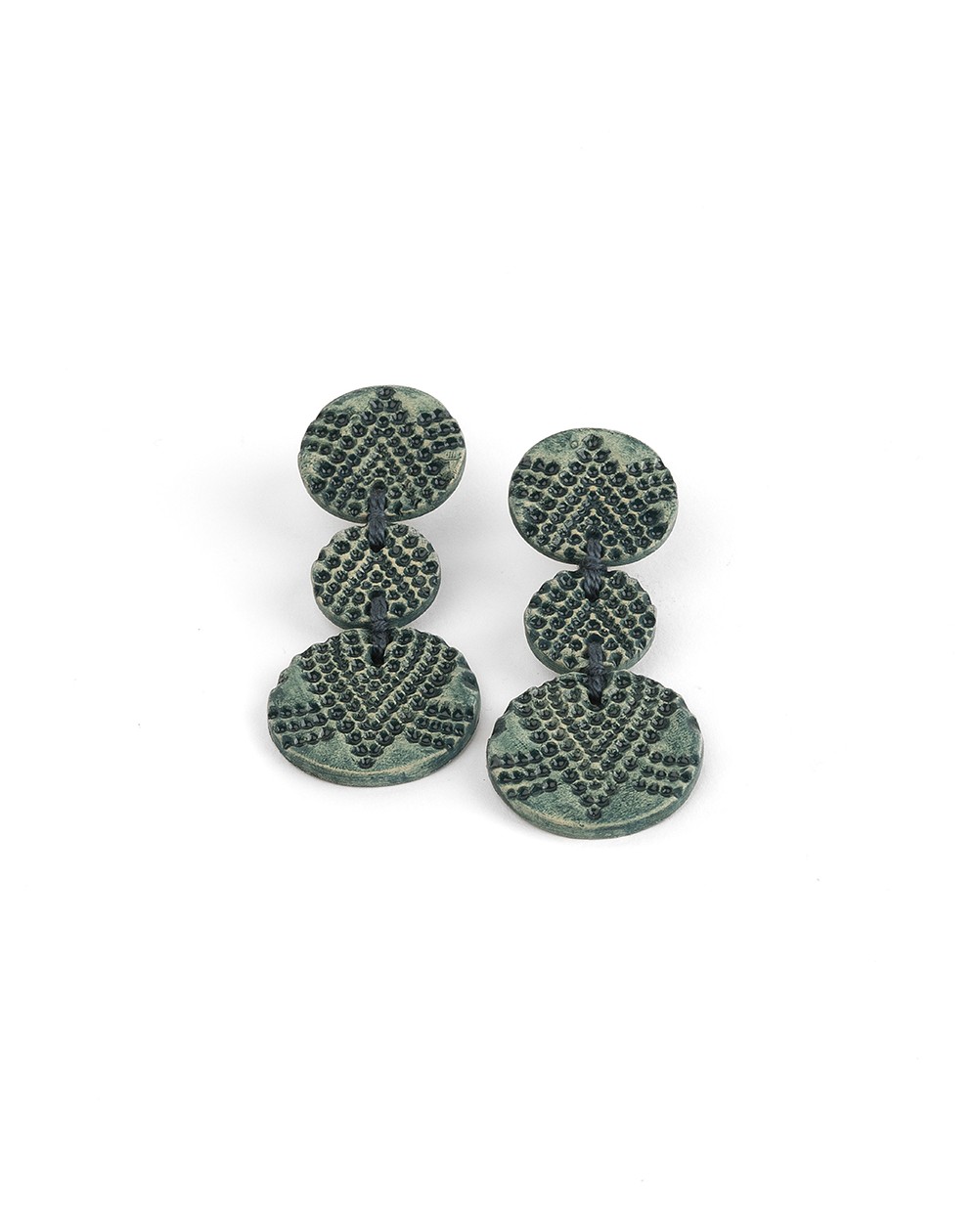 Ceramic earrings Dots (S096)