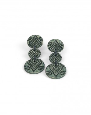 Ceramic earrings Dots (S096)
