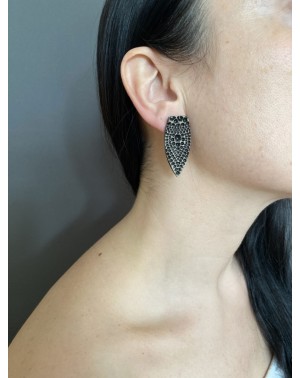 Ceramic earrings Dots (S093)