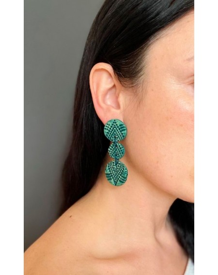Ceramic earrings Dots (S096)