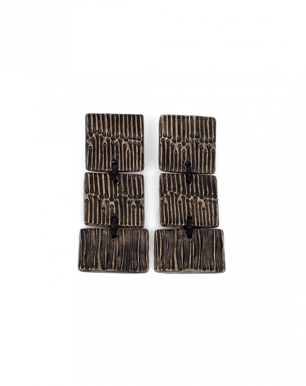 Ceramic earrings Lines (S106)