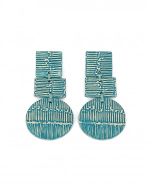 Ceramic earrings Lines (S107)