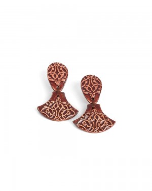 Ceramic earrings Dentelle III (S202)