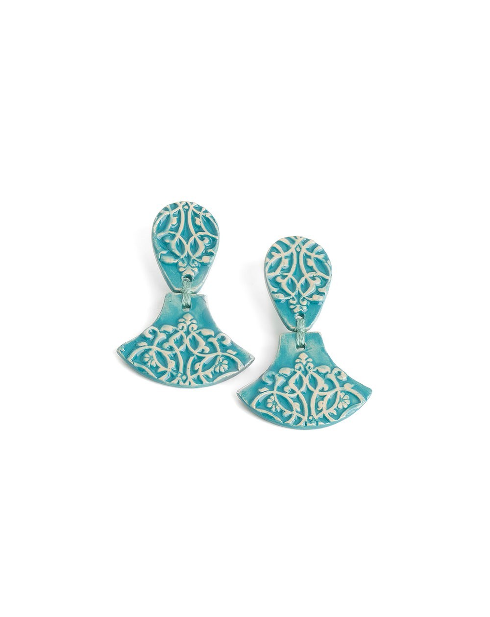 Ceramic earrings Dentelle III (S202)