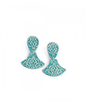 Ceramic earrings Dentelle III (S202)