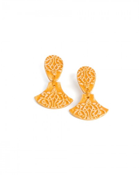 Ceramic earrings Dentelle III (S202)