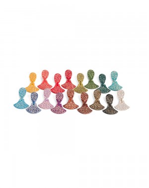 Ceramic earrings Dentelle III (S202)