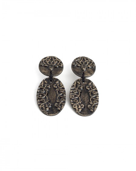 Ceramic earrings Dentelle III (S203)