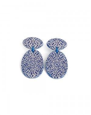 Ceramic earrings Dentelle III (S204)