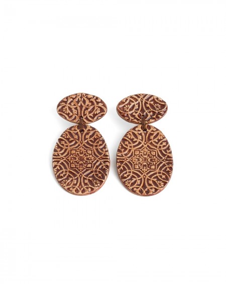 Ceramic earrings Dentelle III (S204)