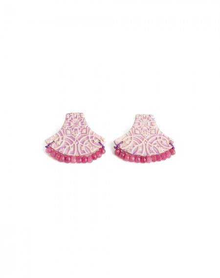 Ceramic earrings Dentelle III (S205)
