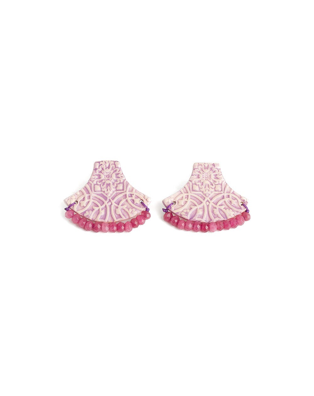 Ceramic earrings Dentelle III (S205)