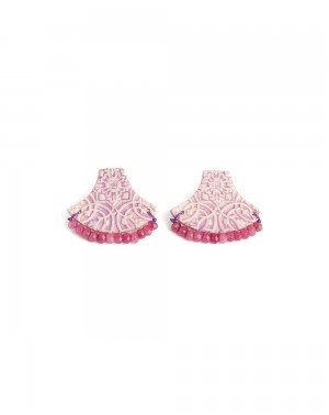 Ceramic earrings Dentelle III (S205)