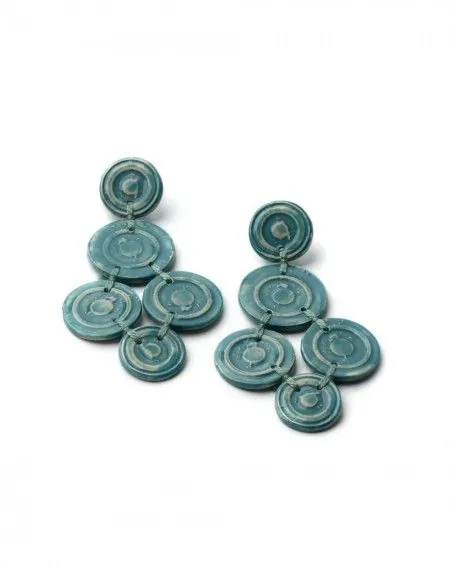 Ceramic earrings Concentric (S050)