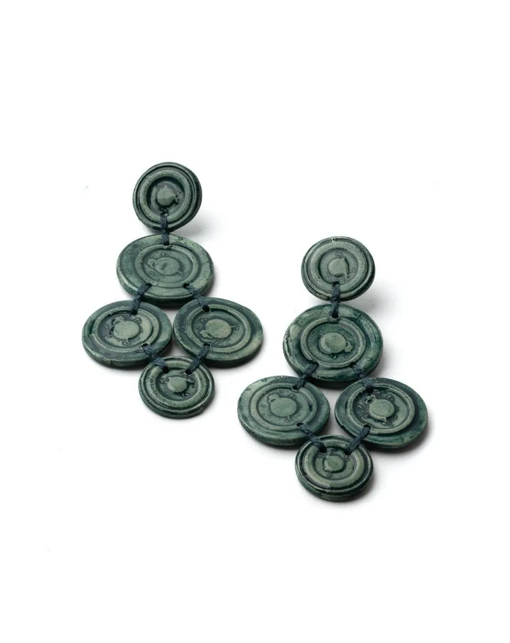 Ceramic earrings Concentric (S050)