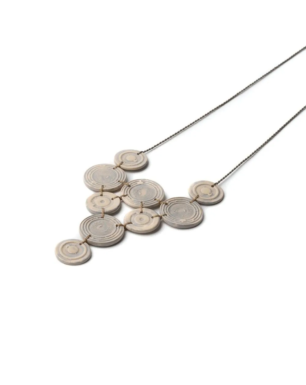 Ceramic necklace Concentric (K151)