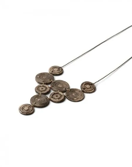 Ceramic necklace Concentric (K151)
