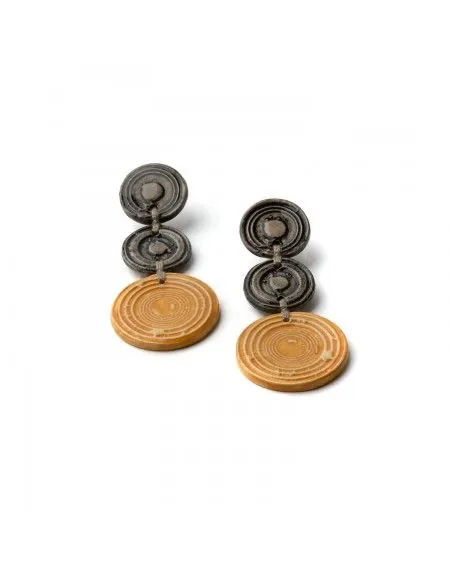 Ceramic earrings Concentric (S056)