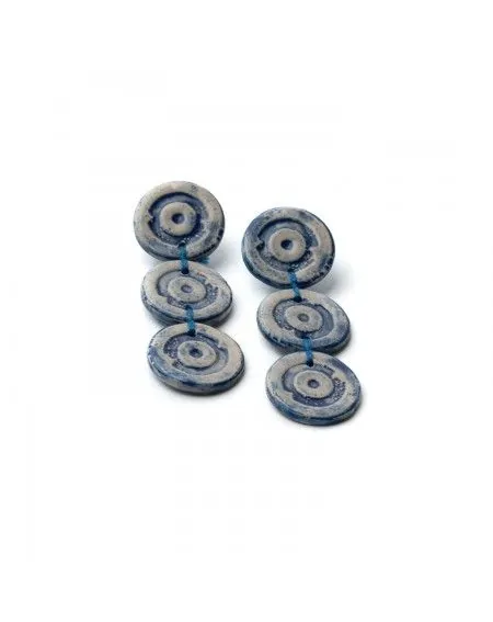 Ceramic earrings Concentric (S055)