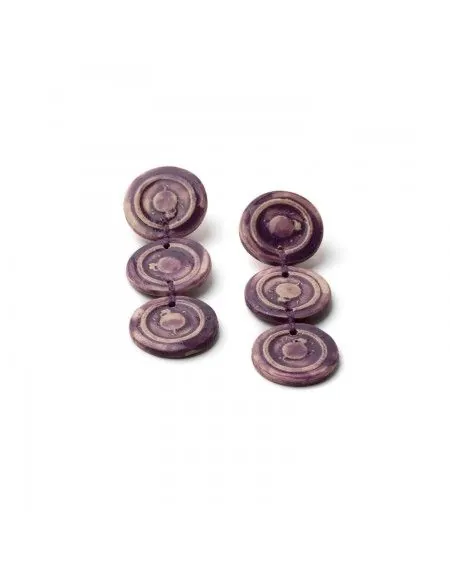 Ceramic earrings Concentric (S054)