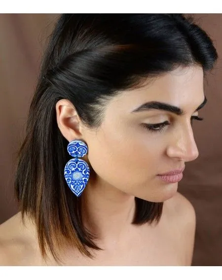 Ceramic earrings Drops (S042)