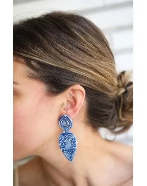 Ceramic earrings Drops (S042)