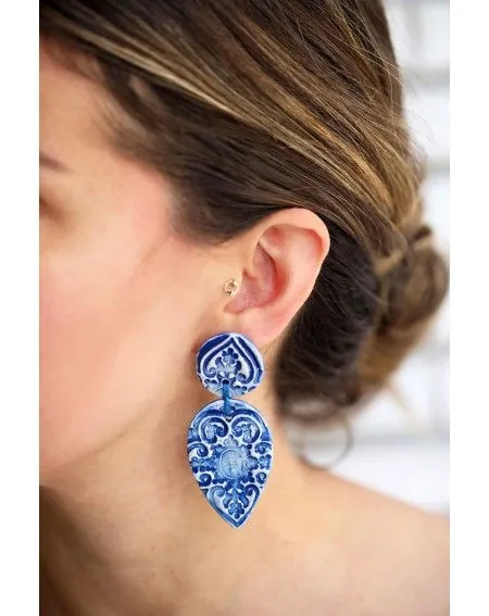 Ceramic earrings Drops (S042)