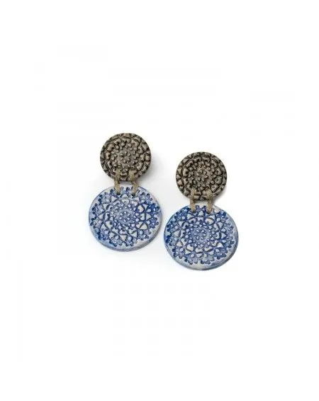 Ceramic earrings Dentelle I (S029)